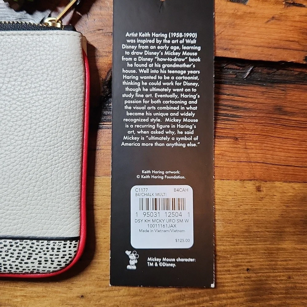 Coach Disney Mickey Mouse X Keith Haring Small Wristlet - Picture 4 of 9